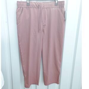 Eddie Bauer Womens Pants Rapids Capri Rose Taupe XL NWT